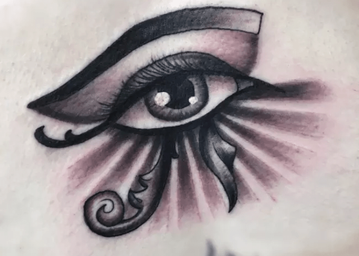 eye of horus face tattoo